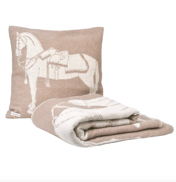 Horses Cushion 100% New Zealand lambswool