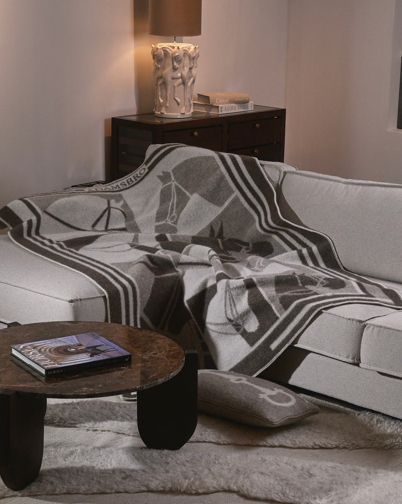 Multi Horses Throw – 100% New Zealand Lambswool