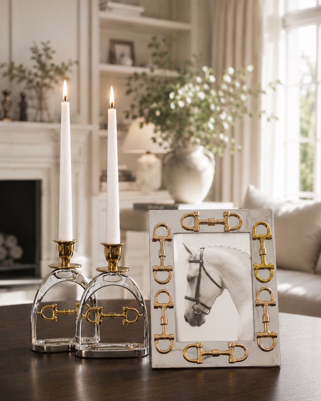 Snaffle Bit Picture Frame Mix Silver & Gold