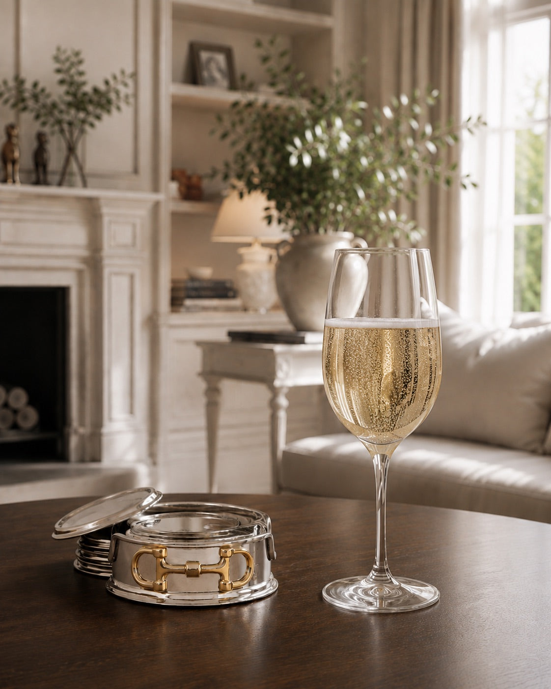 Snaffle Bit Coasters silver & Gold – Set of 4