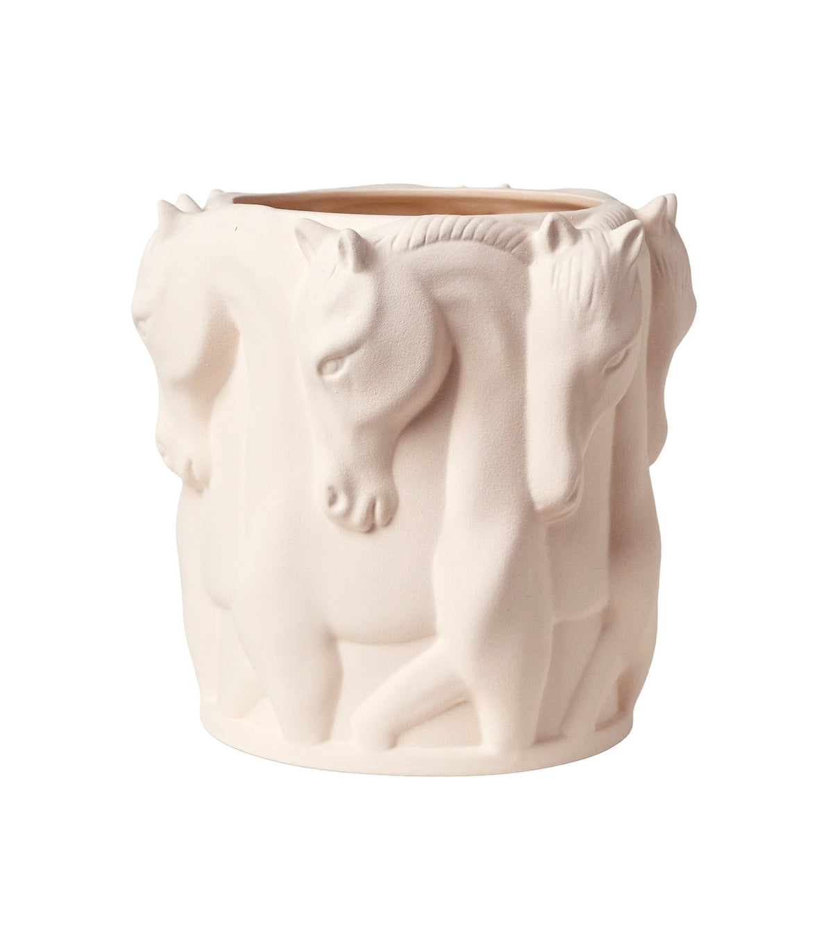Masterpiece Vase / Flowerpot – Dancing Horses Matt Champagne
