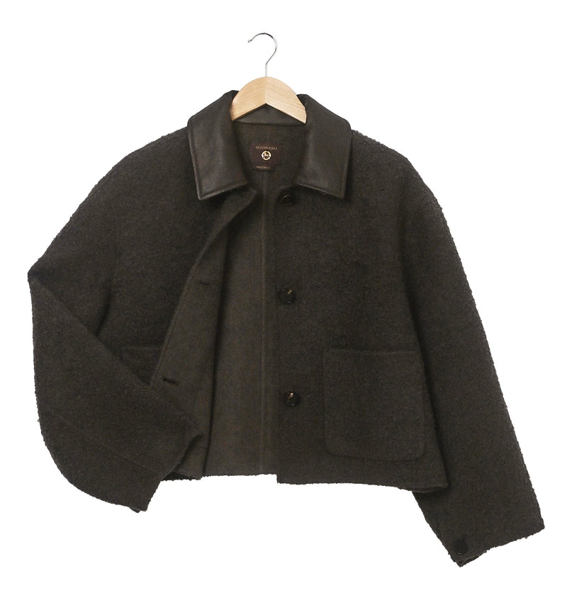 Exclusive Bouclé Wool Jacket – Brown
