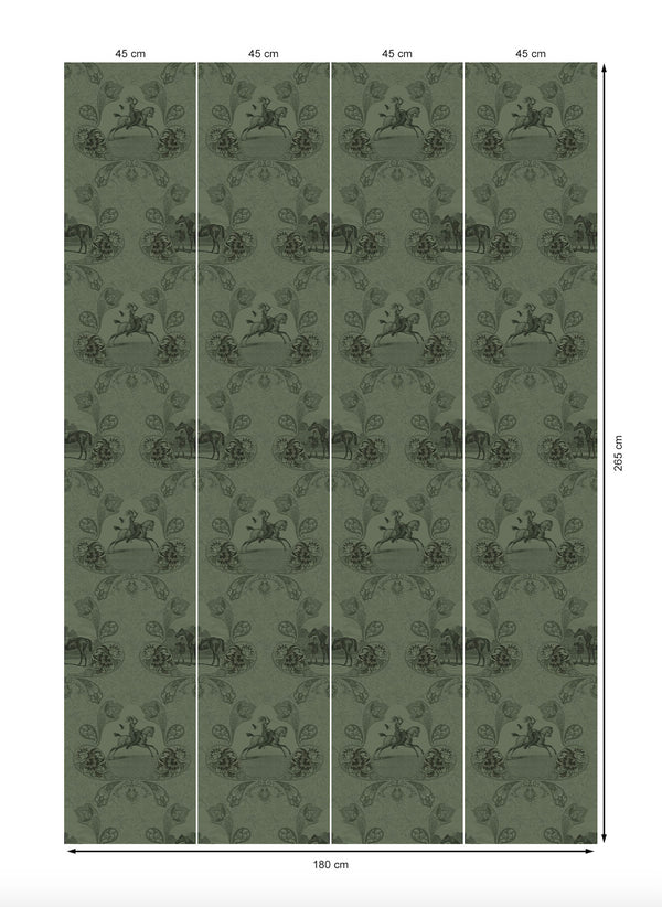 17-09-025-62 Wallpaper Paisley Forest Green