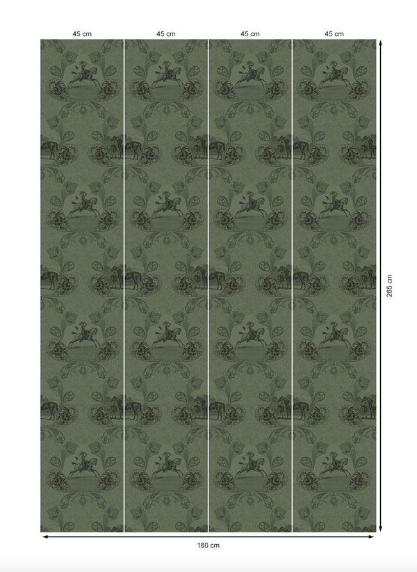 17-09-025-62 Wallpaper Paisley Forest Green