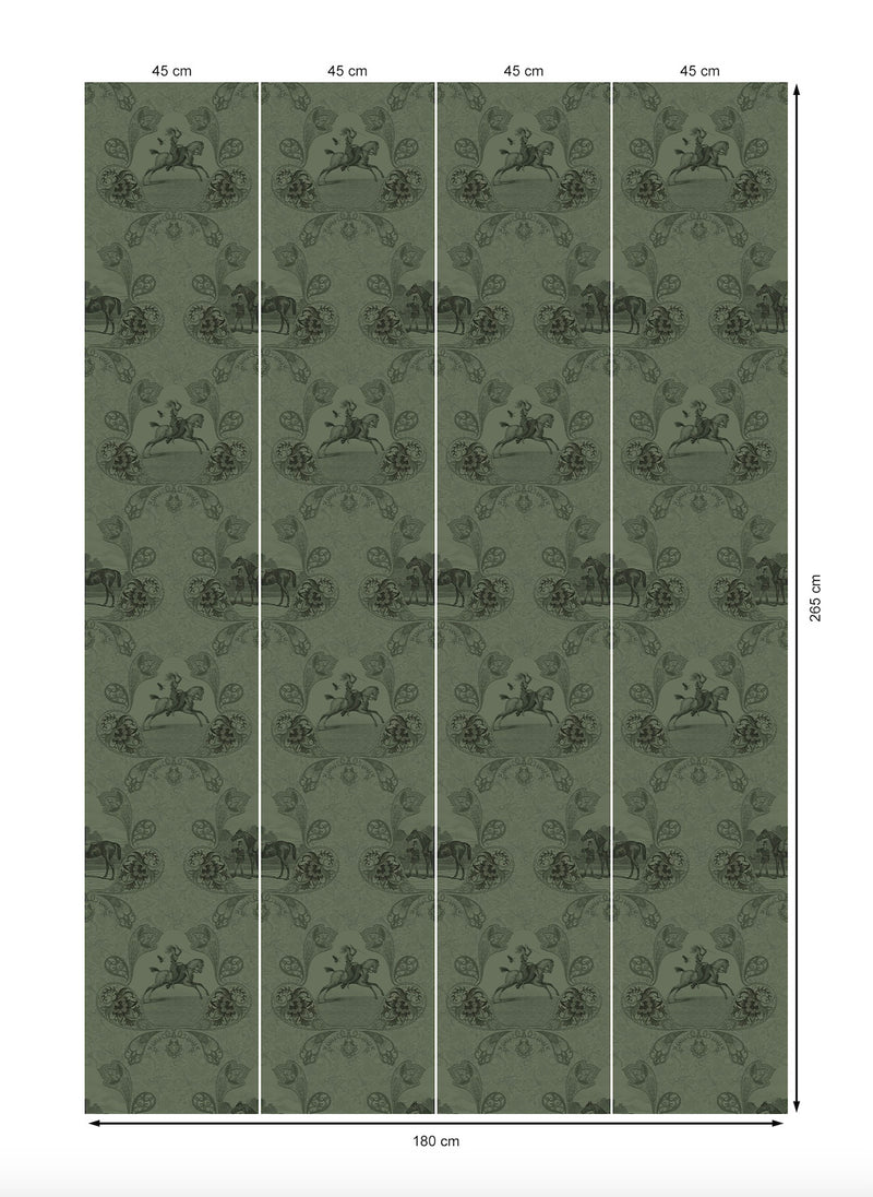 17-09-025-62 Wallpaper Paisley Forest Green