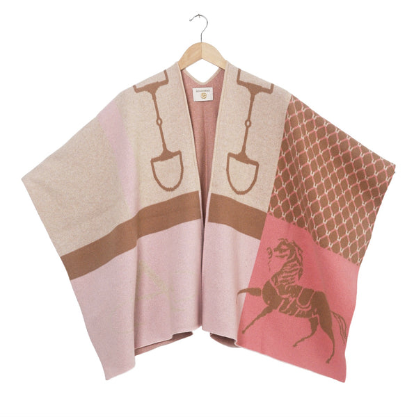 ADAMSBRO CASHMERE PONCHO Pinks – Adamsbro International