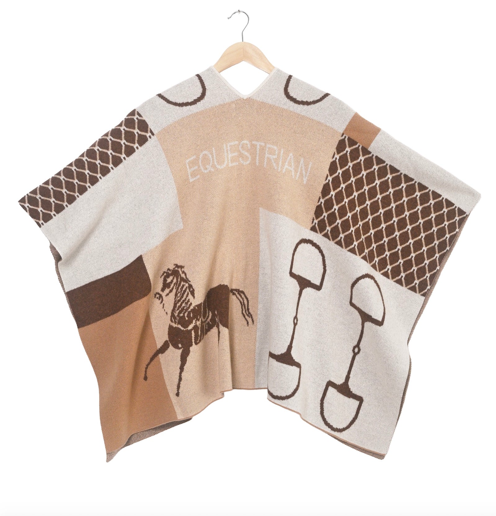 ADAMSBRO CASHMERE PONCHO Camel & Brown – Adamsbro International
