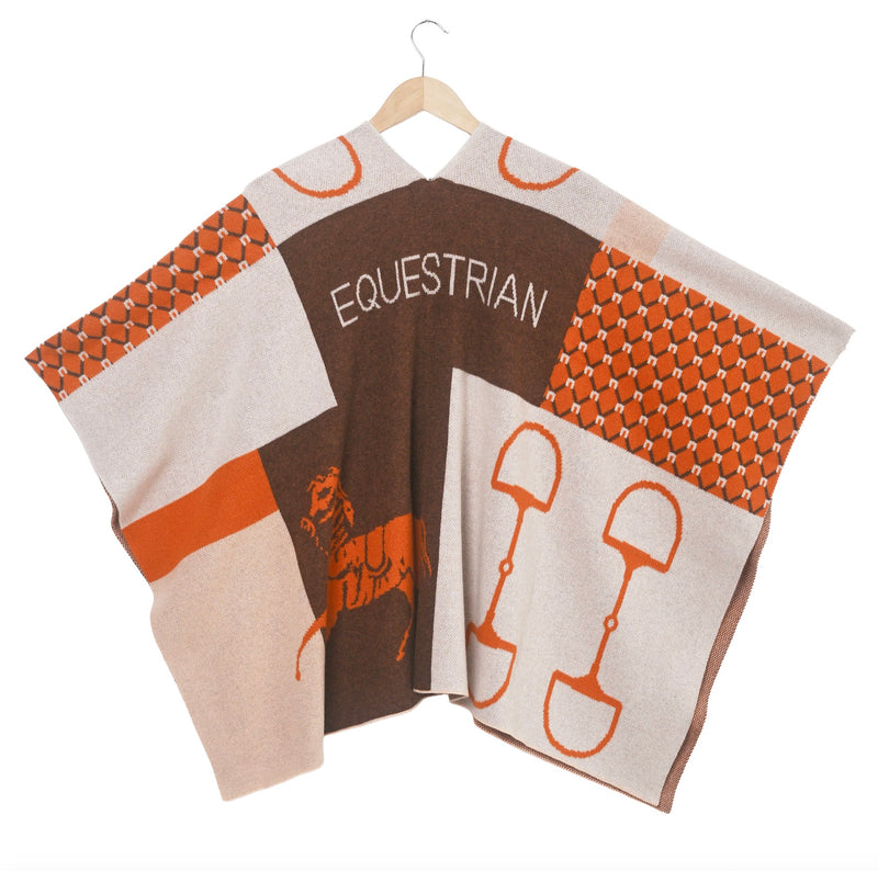 ADAMSBRO CASHMERE PONCHO orange – Adamsbro International