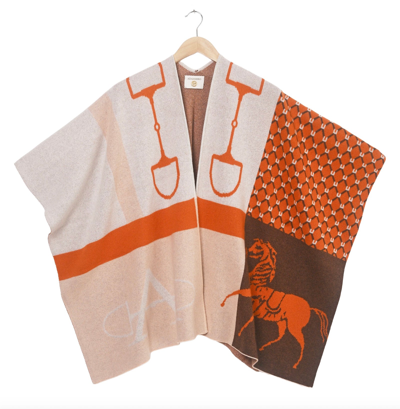 ADAMSBRO CASHMERE PONCHO orange – Adamsbro International