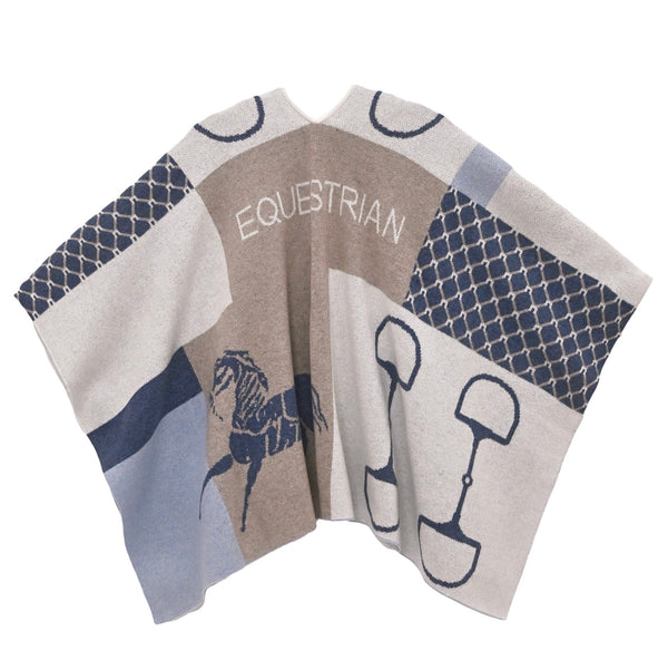 ADAMSBRO CASHMERE PONCHO SKY