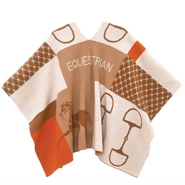 ADAMSBRO CASHMERE PONCHO ORANGINA