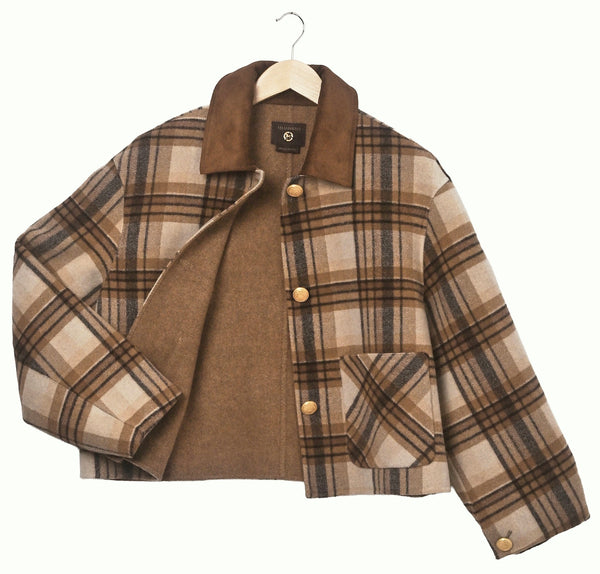 Exclusive Checked Wool Jacket