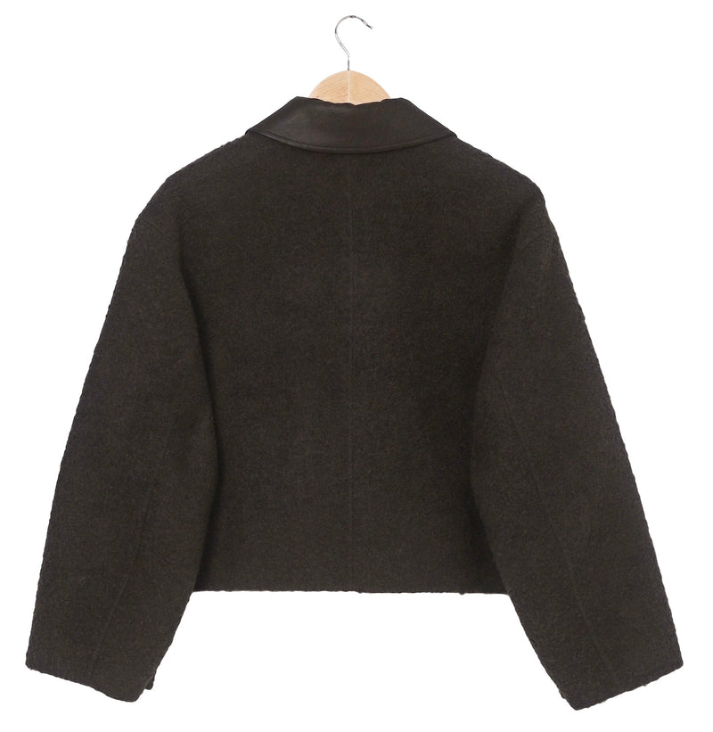 Exclusive Bouclé Wool Jacket – Brown