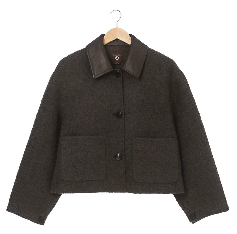 Exclusive Bouclé Wool Jacket – Brown