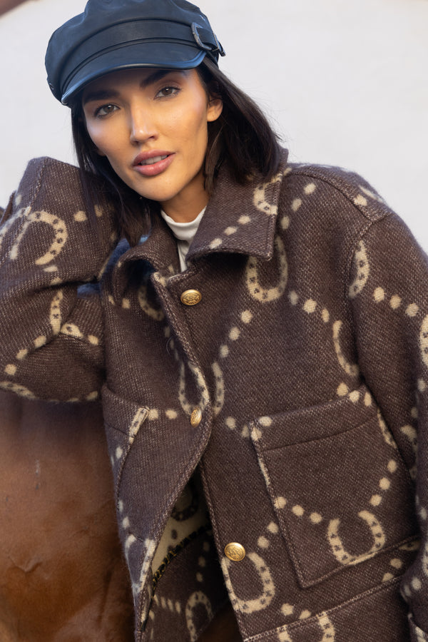 Horseshoe Lambswool Blanket Jacket