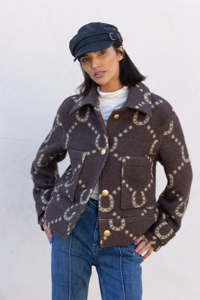 Horseshoe Lambswool Blanket Jacket
