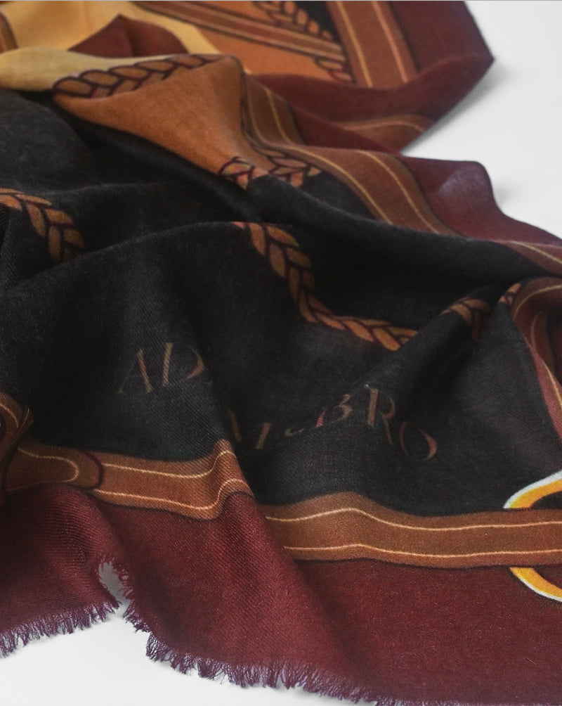 CASHMERE SCARF  HORSE BROWN