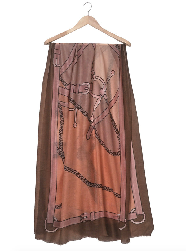 CASHMERE SCARF  HORSE PINK