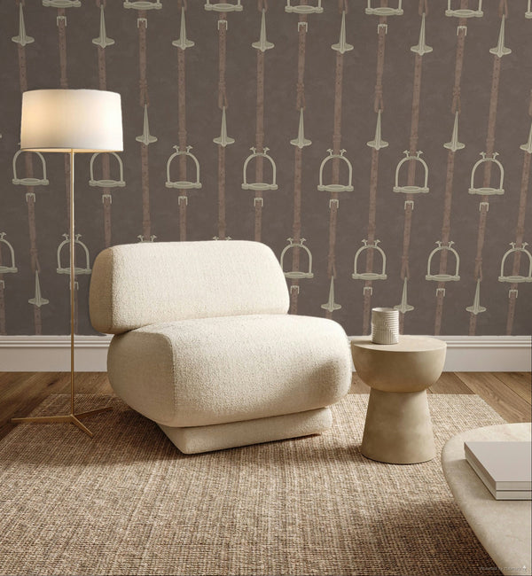 17-09-035-06 Wallpaper Stirrup Stripe Brown