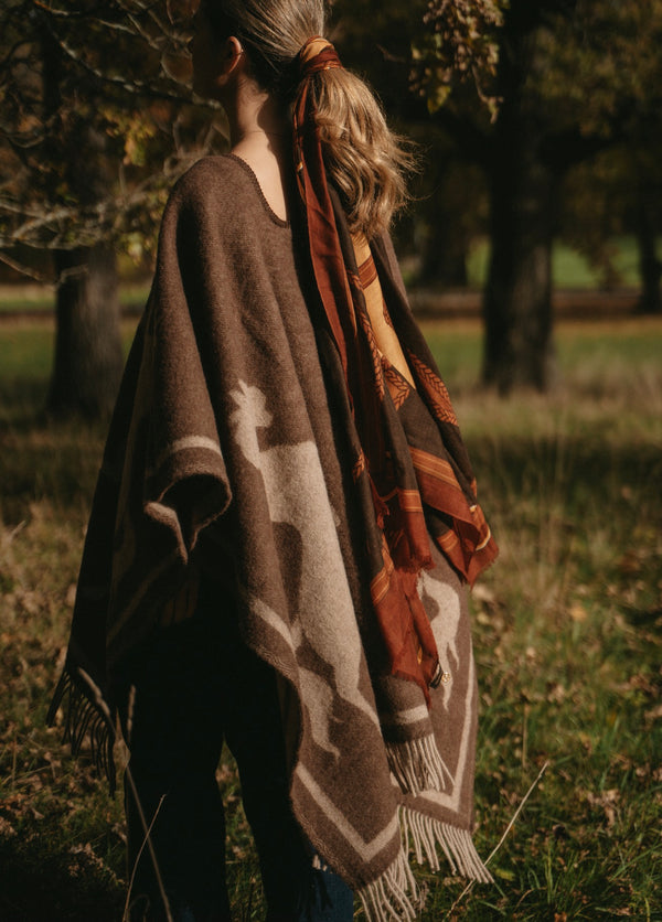 CASHMERE SCARF  HORSE BROWN