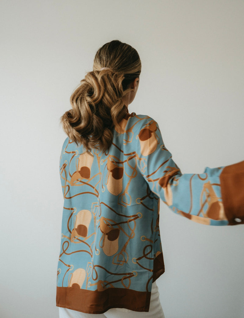 SATIN Shirt Saddle Denim