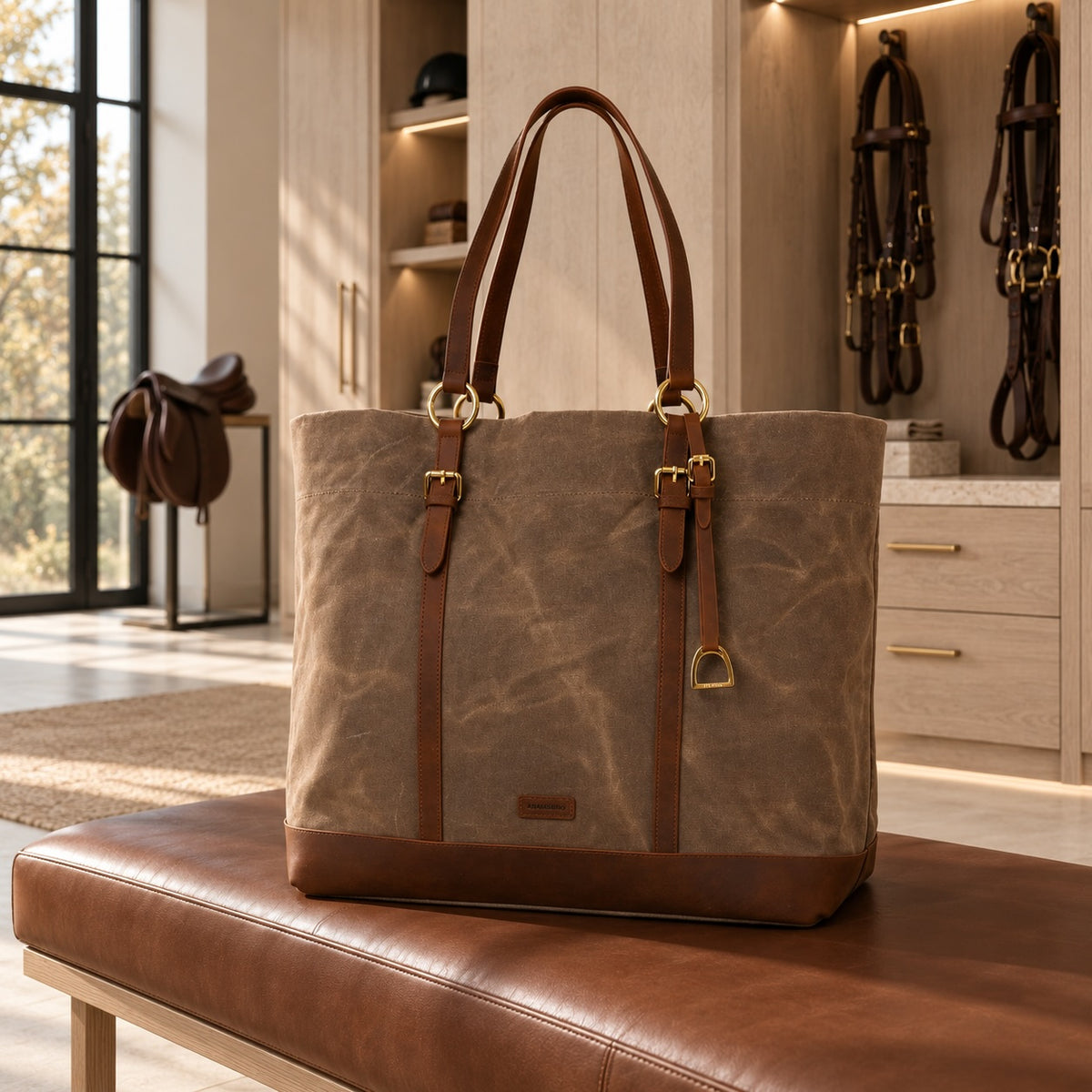 Waxed Cotton Canvas Shopper