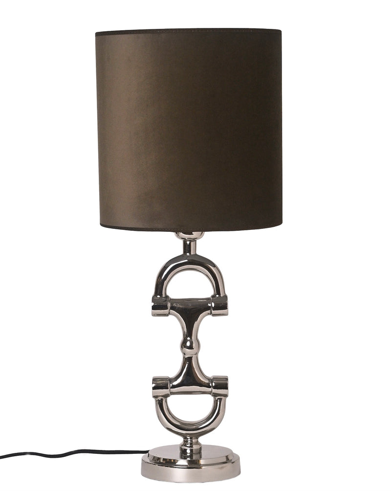 BIT Lamp stand Silver including Brown Shade.