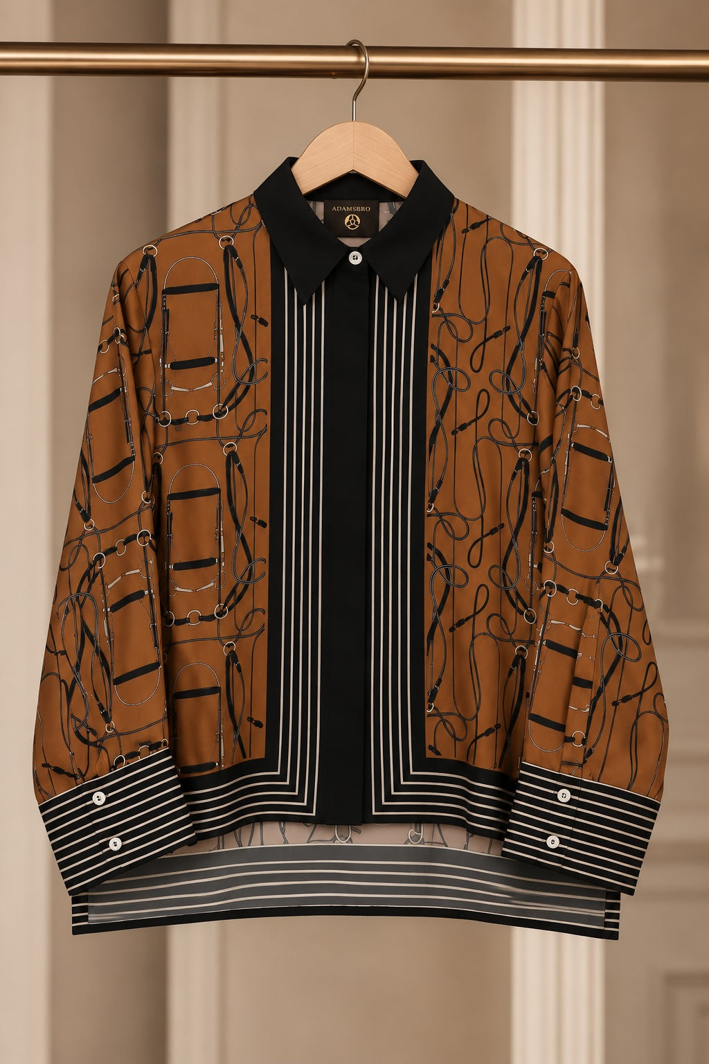 SATIN Shirt Heritage Stripe