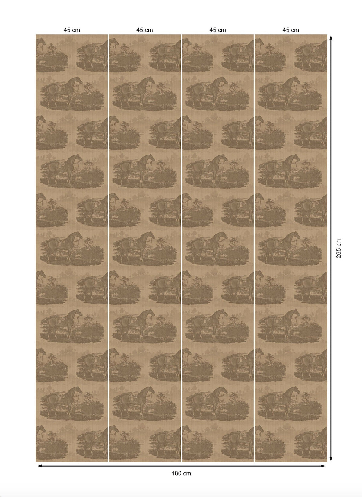 17-09-023-20/P Wallpaper  Sample Horse Toile Caramel