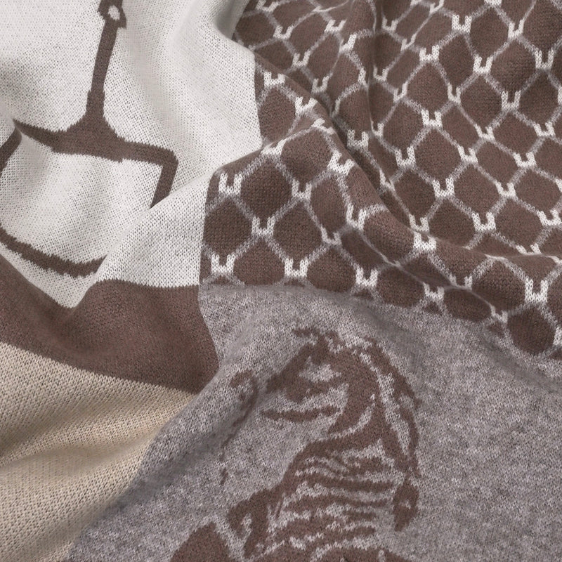 ADAMSBRO CASHMERE PONCHO TAUPE