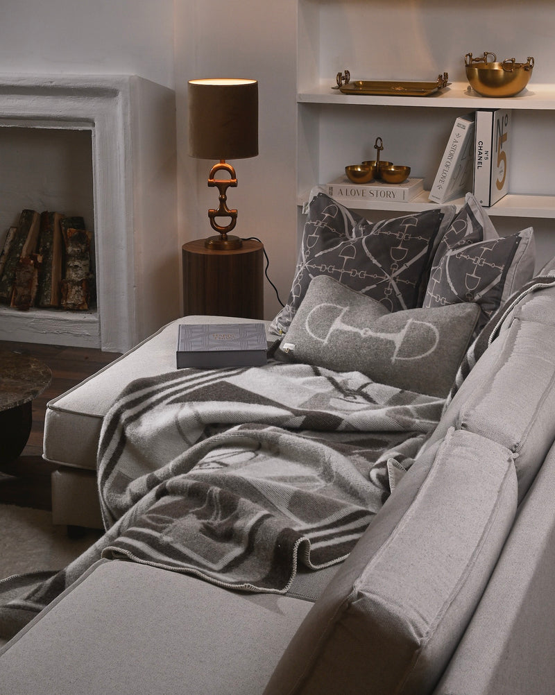 Bite Luxury velvet cushion Taupe