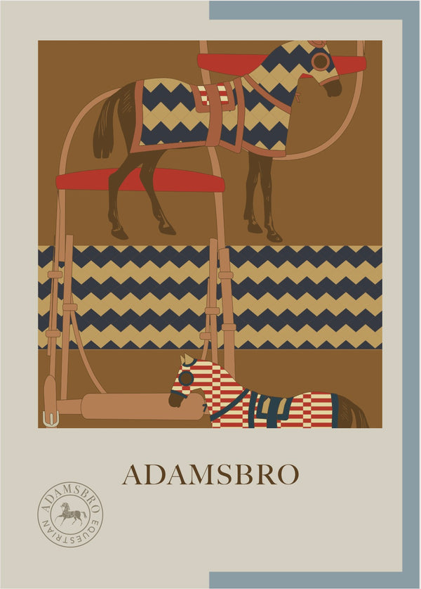POSTER ZIG ZAG HORSE CAMEL