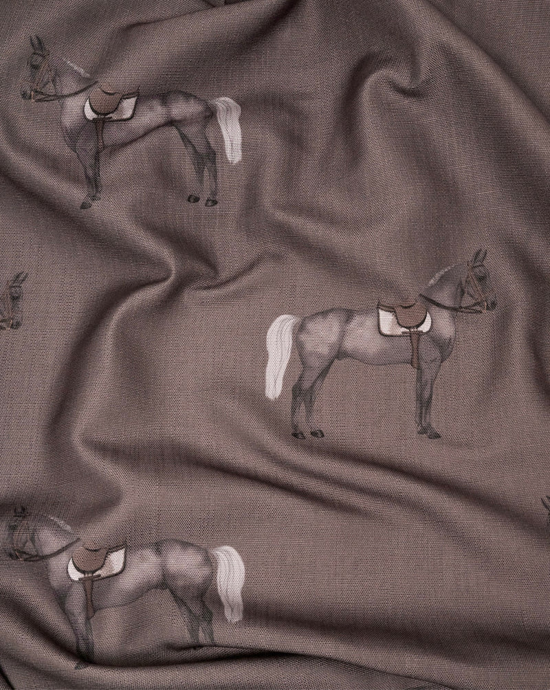 F1001/P Petit Horse Mud fabric sample
