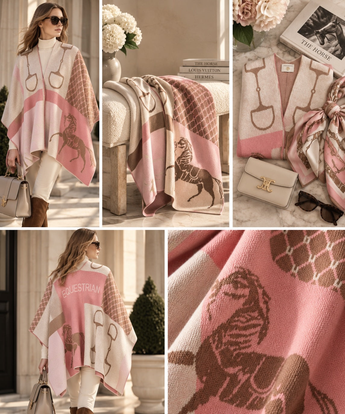 Classic 100% Cashmere Poncho