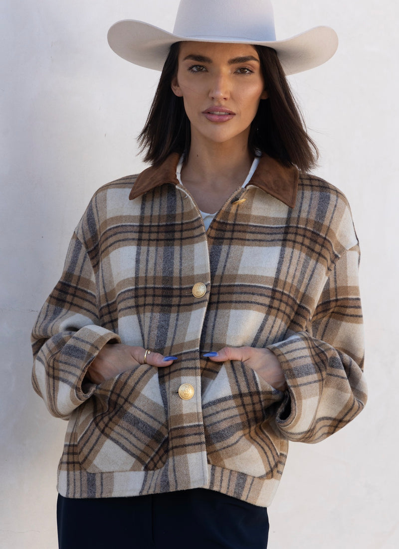 Exclusive Checked Wool Jacket