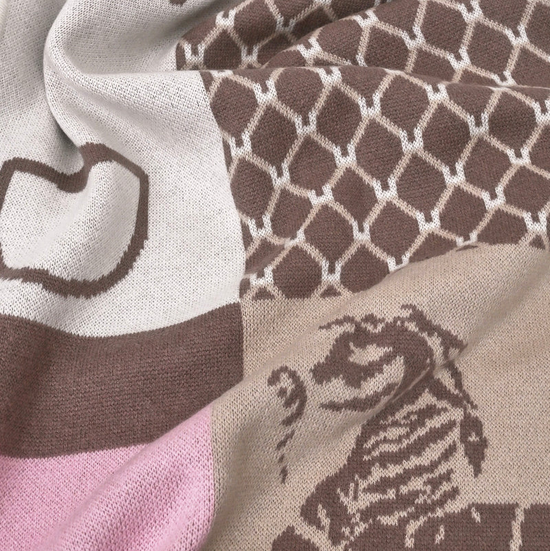 ADAMSBRO CASHMERE PONCHO ROSE