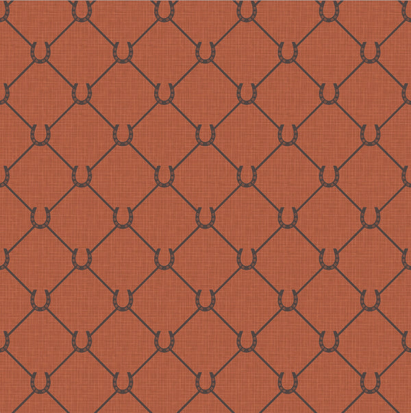 17-09-022-06 WALLPAPER Horseshoe Rust