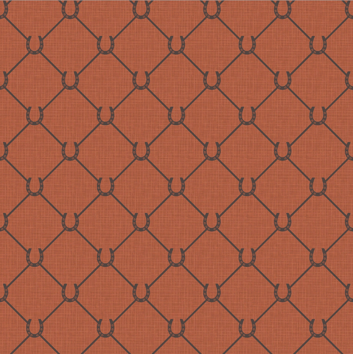 17-09-022-06/ WALLPAPER SAMPLE Horseshoe Rust