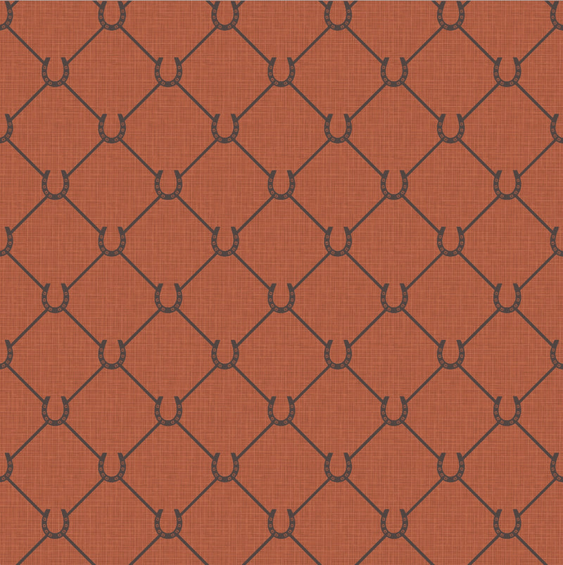 17-09-022-06 WALLPAPER Horseshoe Rust