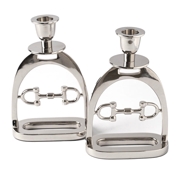 Snaffle Bit Candle Holder Set