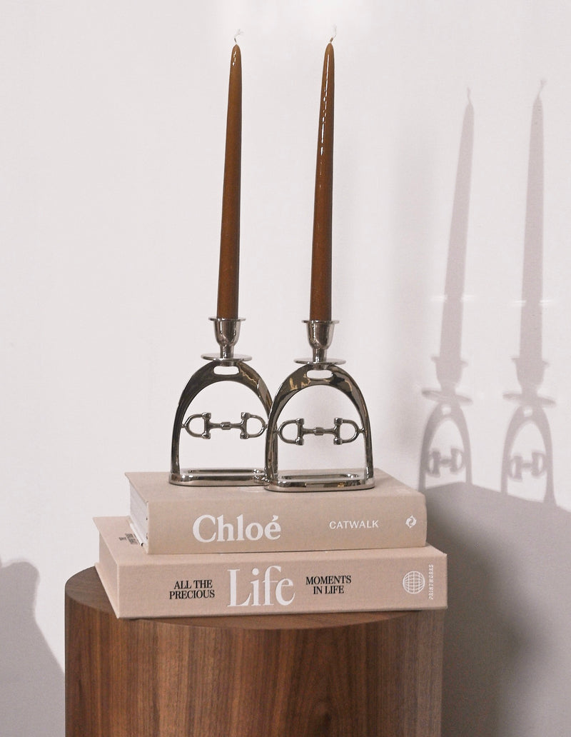 Snaffle Bit Candle Holder Set