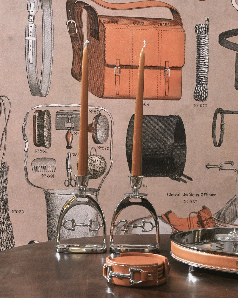 Snaffle Bit Candle Holder Set