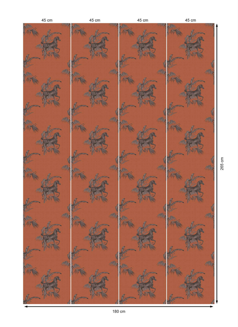 17-09-020-06 WALLPAPER New Horse Rust