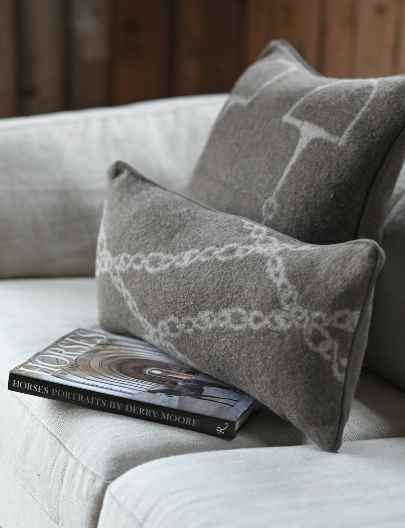 Wool Cashmere Cushion Classic Mud