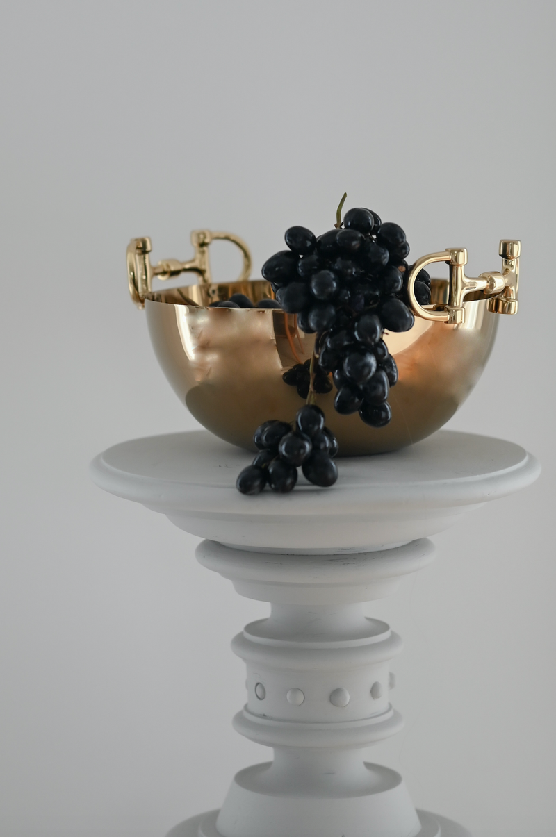 Snaffle Bit Serving Bowl GOLD