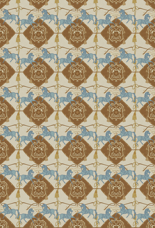 17-09-029-04 Wallpaper EQUESTRIAN ORNAMENT