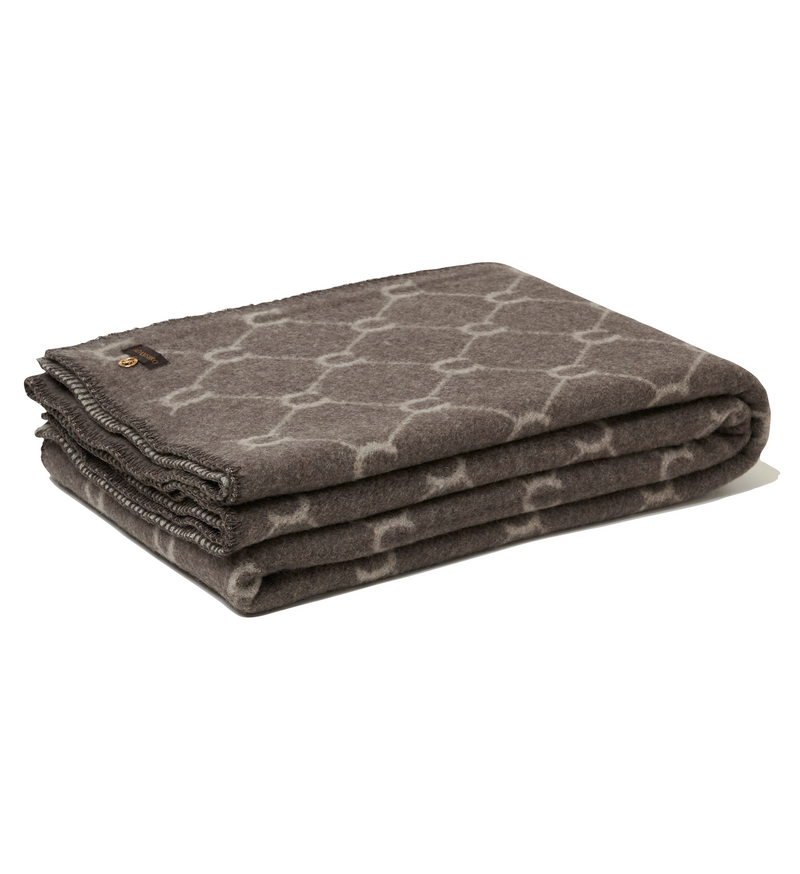 Luxe Merino Throw Mud Brown & Beige
