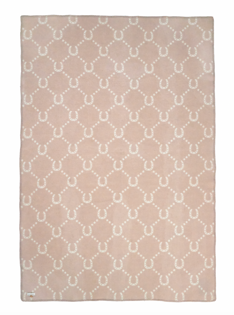 THROW HORSESHOE POWDER PINK