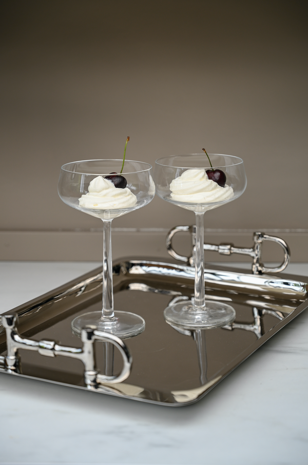 Snaffle Bit Square Tray Silver
