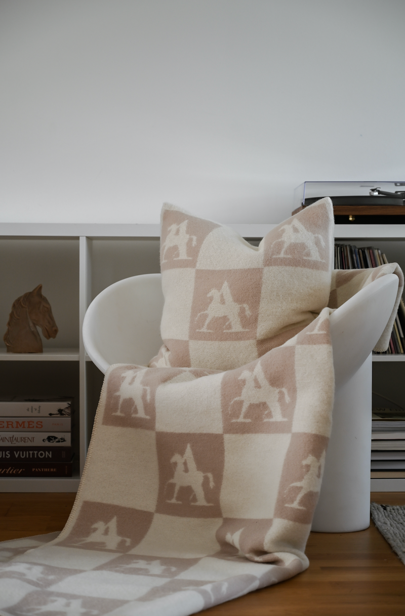 Check Cushion 100% New Zealand lambswool